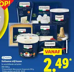 Lidl Italiaanse stijl kazen aanbieding
