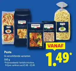 Lidl Pasta aanbieding