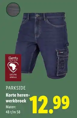 Lidl PARKSIDE Korte heren werkbroek aanbieding