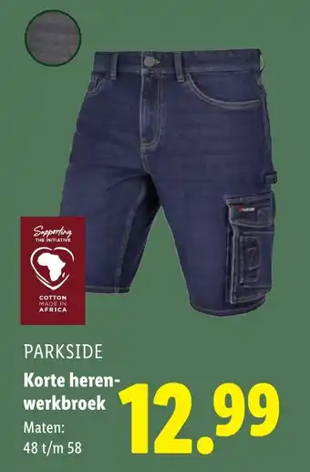 Lidl PARKSIDE Korte heren werkbroek aanbieding
