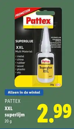 Lidl Pattex XXL superlijm aanbieding