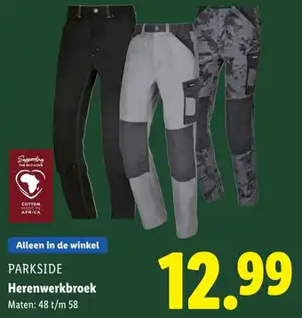 Lidl Herenwerkbroek aanbieding