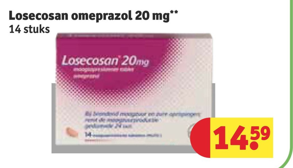 Losecosan omeprazol 20 mg aanbieding bij Kruidvat