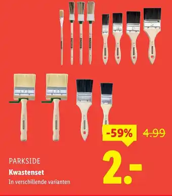 Lidl PARKSIDE Kwastenset aanbieding