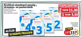 Kruidvat Kruidvat standaard opvolg-, dreumes- en peutermelk 2 x 400 gram aanbieding