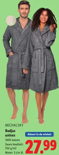 Lidl MICHALSKY Badjas unisex aanbieding