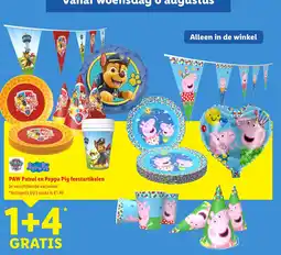 Lidl PAW Patrol en Peppa Pig feestartikelen aanbieding