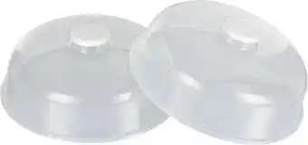 Amazon Kigima Magnetron deksel met handvat en ontluchting kap Dm 24,5 cm (2 stuks) Doorzichtig aanbieding