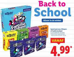 Lidl Squla leuk leren, Flitzquiz of familie bordspel aanbieding