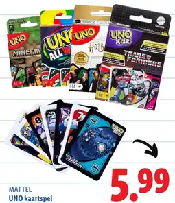 Lidl MATTEL UNO kaartspel aanbieding