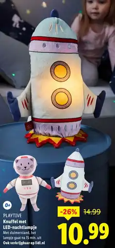 Lidl PLAYTIVE Knuffel met LED-nachtlampje aanbieding