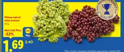 Lidl Pitloze rode of witte druiven aanbieding