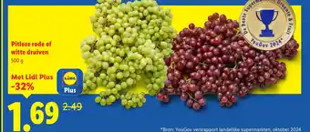 Lidl Pitloze rode of witte druiven aanbieding