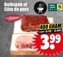 Dirk Buikspek of Côte de porc aanbieding