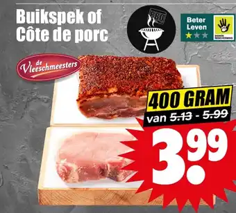 Dirk Buikspek of Côte de porc aanbieding