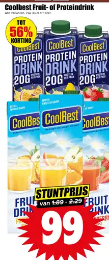 Dirk Coolbest Fruit of Proteindrink aanbieding