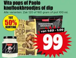 Dirk Vita pops of Paolo knoflookbroodjes of dip aanbieding