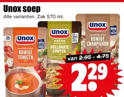 Dirk Unox soep aanbieding
