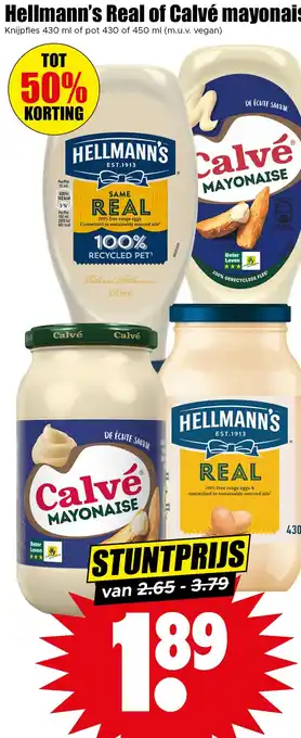 Dirk Hellmann's Real of Calvé mayonaise aanbieding