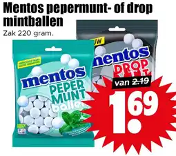 Dirk Mentos pepermunt of drop mintballen aanbieding