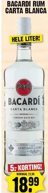 Dirk Bacardi rum carta blanca aanbieding
