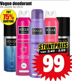 Dirk Vogue deodorant aanbieding