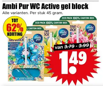 Dirk Ambi Pur WC Active gel block aanbieding
