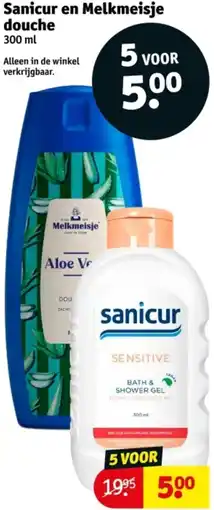 Kruidvat Sanicur en Melkmeisje douche aanbieding