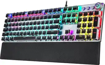 Bol.com AULA F2088 - Mechanisch Gaming Toetsenbord - Punk Ontwerp - RGB - QWERTY - Blue switch - Zwart aanbieding