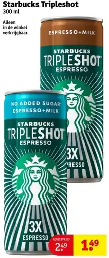 Kruidvat Starbucks Tripleshot aanbieding