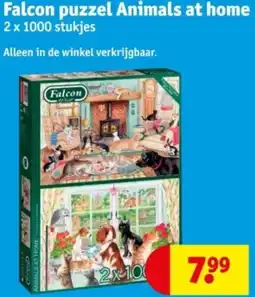 Kruidvat Falcon puzzel Animals at home aanbieding