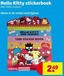 Kruidvat Hello Kitty stickerboek aanbieding