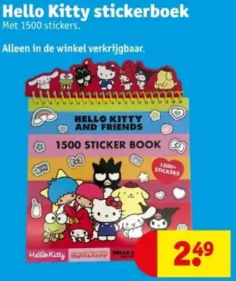 Kruidvat Hello Kitty stickerboek aanbieding
