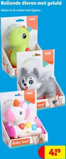Kruidvat Rollende dieren met geluid aanbieding