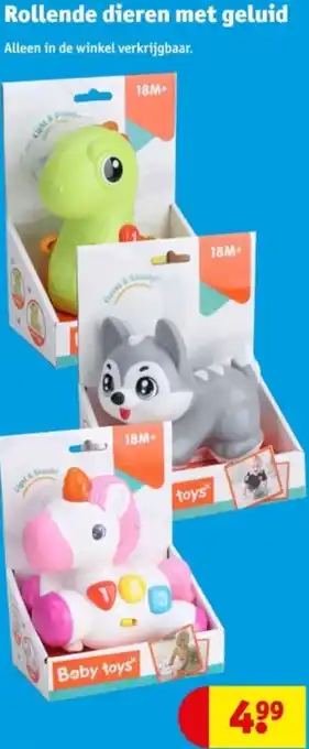 Kruidvat Rollende dieren met geluid aanbieding