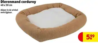 Kruidvat Dierenmand corduroy aanbieding