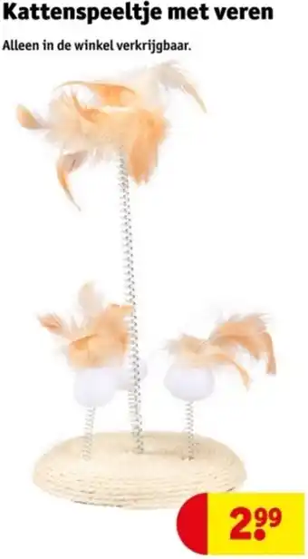 Kruidvat Kattenspeeltje met veren aanbieding