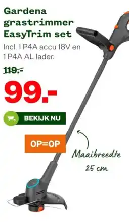 Welkoop Gardena grastrimmer EasyTrim set aanbieding