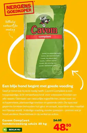 Welkoop Cavom Compleet hondenvoeding adult aanbieding
