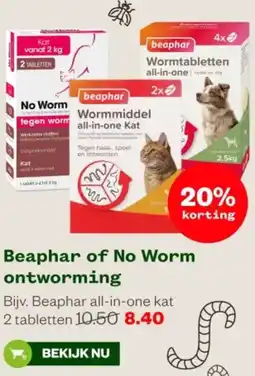 Welkoop Beaphar of No Worm ontworming aanbieding