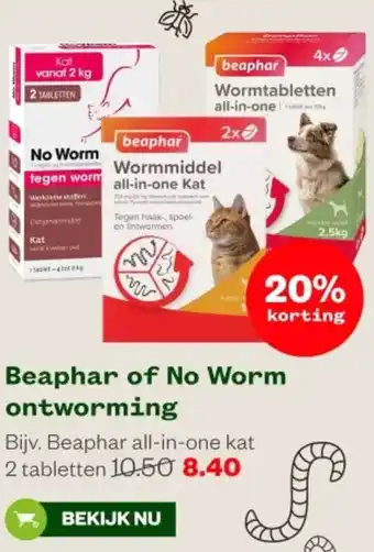 Welkoop Beaphar of No Worm ontworming aanbieding