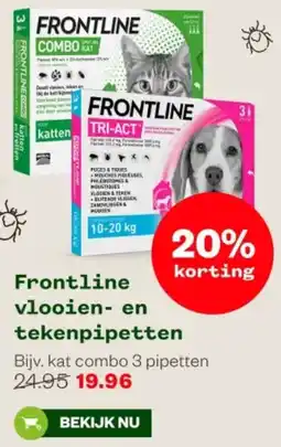Welkoop Frontline vlooien en tekenpipetten aanbieding