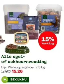 Welkoop Alle egel of eekhoornvoeding aanbieding