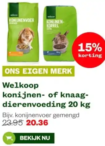 Welkoop Welkoop konijnen- of knaagdierenvoeding aanbieding