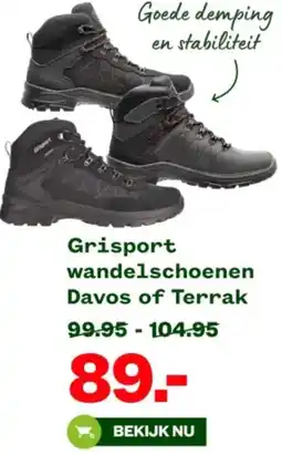 Welkoop Grisport wandelschoenen Davos of Terrak aanbieding
