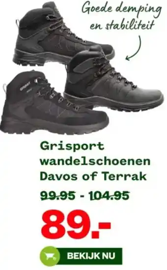Welkoop Grisport wandelschoenen Davos of Terrak aanbieding