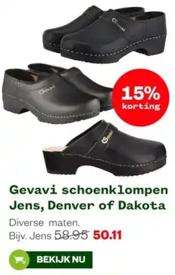 Welkoop Gevavi schoenklompen Jens, Denver of Dakota aanbieding