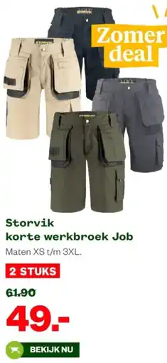 Welkoop Storvik korte werkbroek Job aanbieding