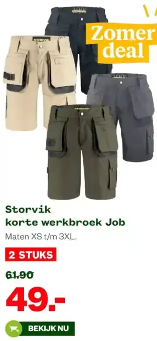 Welkoop Storvik korte werkbroek Job aanbieding