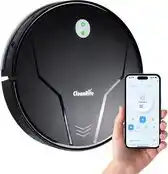 Bol.com CleanRite Robotstofzuiger met Laadstation - Robotstofzuiger met Dweilfunctie - Huisdieren Dweilrobot aanbieding